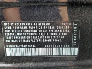 2013 Volkswagen GTI Driver's Edition с VIN WVWHV7AJ7DW126184, выставлен на аукционе Copart как лот 61781315 с пробегом 123 537 миль миль и Списание • Salvage title. История ставок и продаж доступна на DreamBid. Изображение 14.