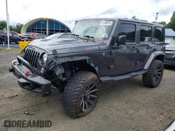 2018 Jeep Wrangler Unlimited Sahara with VIN 1C4BJWEG4JL822007, listed as a Copart auction lot 61450915 with 91,148 mi miles and Salvage title. Bid and sale history available at DreamBid. Image 1.
