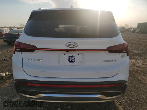 2022 Hyundai Santa Fe Hybrid Limited with VIN KM8S5DA15NU016795, listed as a Copart auction lot 75562994 with 0 mi miles and Salvage Title. Bid and sale history available at carsss.com. Image 6.