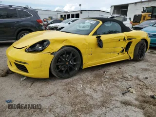 2018 Porsche 718 Boxster with VIN WP0CA2A83JS210883, listed as a Copart auction lot 78193744 with 24,959 mi miles and Salvage Title. Bid and sale history available at DreamBid. Image 1.