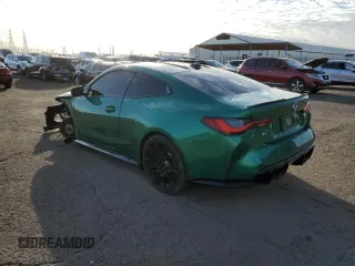 2024 BMW M4 Competition with VIN WBS33AZ03RCN56790, listed as a Copart auction lot 44035035 with 9,977 mi miles and Clean Title. Bid and sale history available at carsss.com. Image 2.