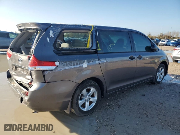 2013 Toyota Sienna L with VIN 5TDZK3DC2DS327428, listed as a Copart auction lot 86815684 with 0 mi miles and Salvage Title. Bid and sale history available at carsss.com. Image 3.
