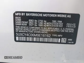 2021 BMW X6 sDrive40i z VIN 5UXCY4C06M9E16162, wystawiony jako IAAI lot #41279040 z przebiegiem 94 494 mil mil oraz . Historia ofert i sprzedaży dostępna na DreamBid. Obrazek 9.