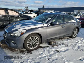 2019 Infiniti Q50 3.0t LUXE with VIN JN1EV7AR4KM552600, listed as a Copart auction lot 84406484 with 48,506 mi miles and Clean Title. Bid and sale history available at carsss.com. Image 1.