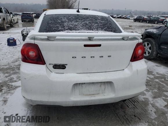 2013 Dodge Avenger with VIN 1C3CDZAB3DN562316, listed as a Copart auction lot 44443375 with 215,710 mi miles and Salvage Title. Bid and sale history available at DreamBid. Image 6.