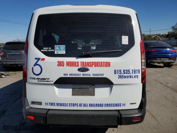 2022 Ford Transit Connect Wagon XL with VIN NM0GE9E20N1535746, listed as a Copart auction lot 76093074 with 65,370 mi miles and Salvage Title. Bid and sale history available at carsss.com. Image 6.