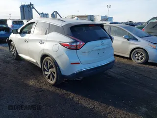 2017 Nissan Murano Platinum z VIN 5N1AZ2MH6HN188216, wystawiony jako IAAI lot #41442736 z przebiegiem 97 429 mil mil oraz . Historia ofert i sprzedaży dostępna na DreamBid. Obrazek 3.