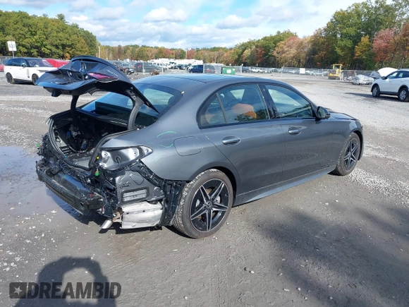 2024 Mercedes-Benz C 300 with VIN W1KAF4HB1RR162332, listed as a IAAI auction lot 40528259 with 512 mi miles and . Bid and sale history available at DreamBid. Image 4.