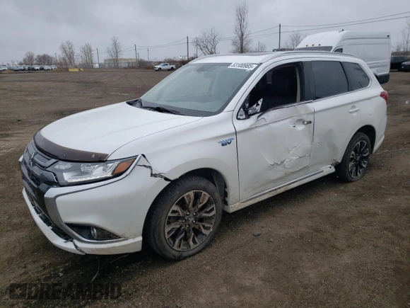 2018 Mitsubishi Outlander SEL with VIN JA4J24A54JZ620762, listed as a Copart auction lot 53100985 with 137,096 mi miles and Salvage title. Bid and sale history available at DreamBid. Image 1.