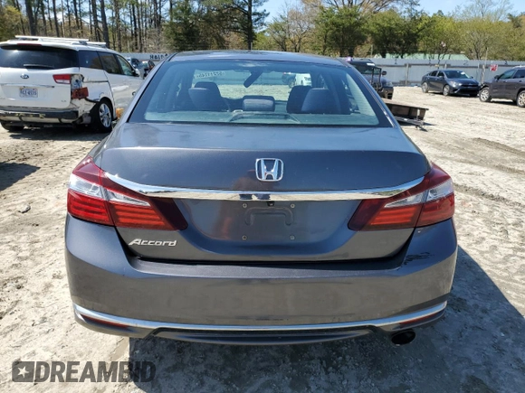 2016 Honda Accord Sedan LX with VIN 1HGCR2F31GA158675, listed as a Copart auction lot 52211745 with 137,783 mi miles and Salvage Title. Bid and sale history available at carsss.com. Image 6.
