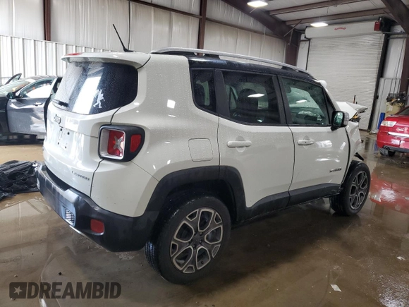 2016 Jeep Renegade Limited with VIN ZACCJBDT9GPC90284, listed as a Copart auction lot 61568865 with 104,099 mi miles and Salvage title. Bid and sale history available at DreamBid. Image 3.
