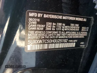 2017 BMW X4 M40i with VIN 5UXXW7C50H0U25192, listed as a Copart auction lot 75571164 with 86,053 mi miles and Salvage Title. Bid and sale history available at carsss.com. Image 16.