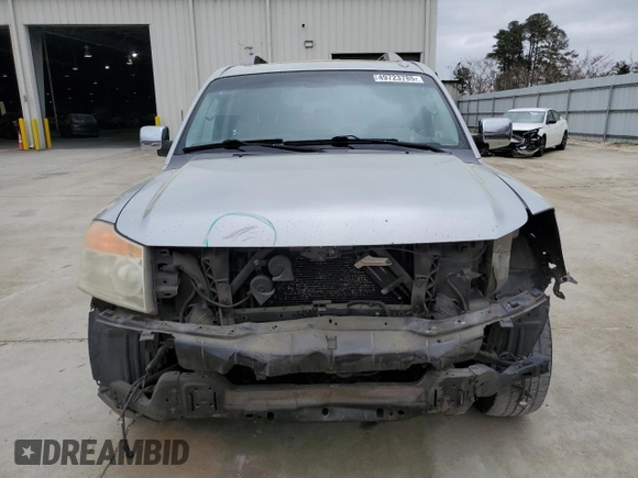 2009 Nissan Armada SE z VIN 5N1BA08D19N600681, wystawiony jako Copart lot #49723785 z przebiegiem 369 498 mil mil oraz Szkoda całkowita • Salvage title. Historia ofert i sprzedaży dostępna na DreamBid. Obrazek 5.