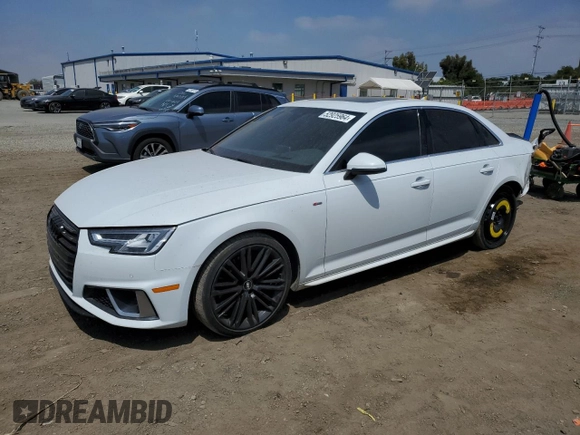 2019 Audi A4 Prestige with VIN WAUFNAF44KA070722, listed as a Copart auction lot 52925964 with 42,336 mi miles. Bid and sale history available at carsss.com. Image 1.