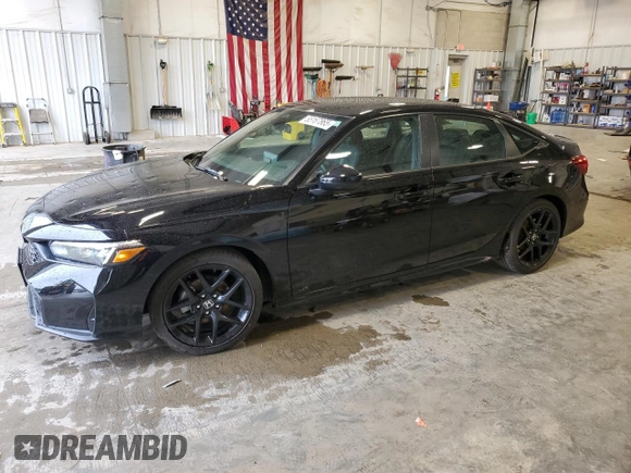 2025 Honda Civic Sport with VIN 2HGFE2F50SH525375, listed as a Copart auction lot 55167865 with 6,949 mi miles and Salvage title. Bid and sale history available at DreamBid. Image 1.