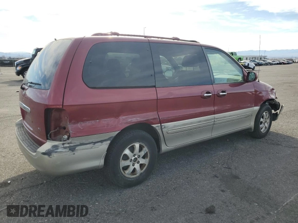 2004 Kia Sedona LX with VIN KNDUP131546612432, listed as a Copart auction lot 87326764 with 156,259 mi miles and Salvage Title. Bid and sale history available at carsss.com. Image 3.