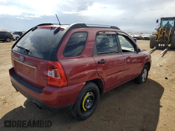 2009 Kia Sportage LX with VIN KNDJF724697602658, listed as a Copart auction lot 69977504 with 152,328 mi miles and Salvage Title. Bid and sale history available at carsss.com. Image 3.