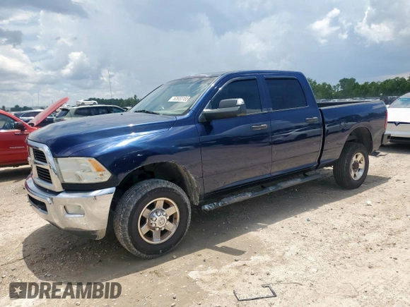 2012 Ram 2500 SLT with VIN 3C6TD5DT3CG115847, listed as a Copart auction lot 62653155 with 107,653 mi miles and Salvage title. Bid and sale history available at DreamBid. Image 1.
