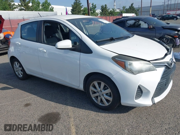 2015 Toyota Yaris L z VIN VNKKTUD36FA054974, wystawiony jako IAAI lot #42542421 z przebiegiem 93 028 mil mil oraz . Historia ofert i sprzedaży dostępna na DreamBid. Obrazek 1.