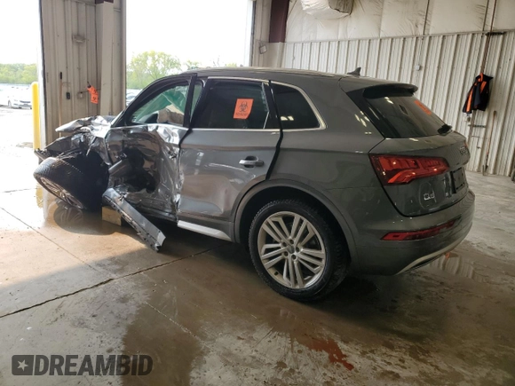 2019 Audi Q5 Premium Plus with VIN WA1BNAFY9K2027261, listed as a Copart auction lot 59042595 with Not provided miles and Salvage title. Bid and sale history available at DreamBid. Image 2.