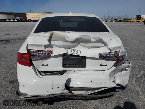 2015 Audi A4 Premium Plus with VIN WAUFFAFL2FN025314, listed as a Copart auction lot 50337625 with 61,014 mi miles and Salvage Title. Bid and sale history available at carsss.com. Image 6.