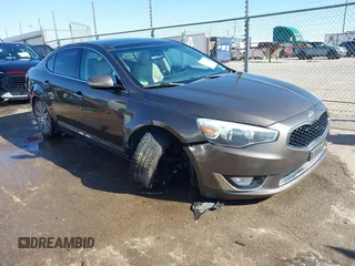 2014 Kia Cadenza Premium with VIN KNALN4D78E5151222, listed as a IAAI auction lot 41419842 with 137,710 mi miles. Bid and sale history available at carsss.com. Image 1.