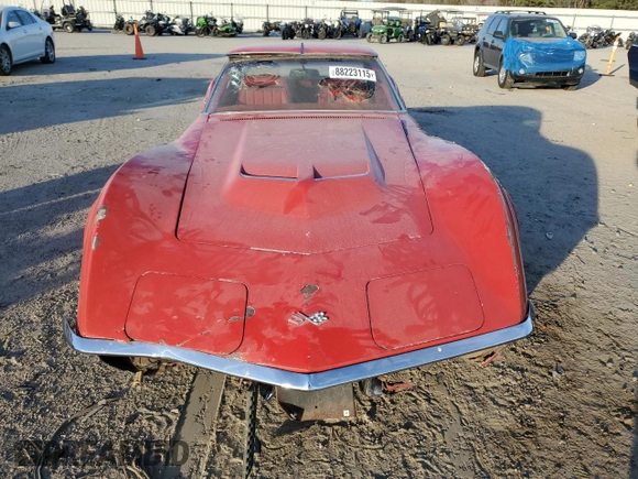 1972 Chevrolet Corvette with VIN 1Z37K2S501379, listed as a Copart auction lot 88223115 with 49,405 mi miles and Salvage title. Bid and sale history available at DreamBid. Image 5.