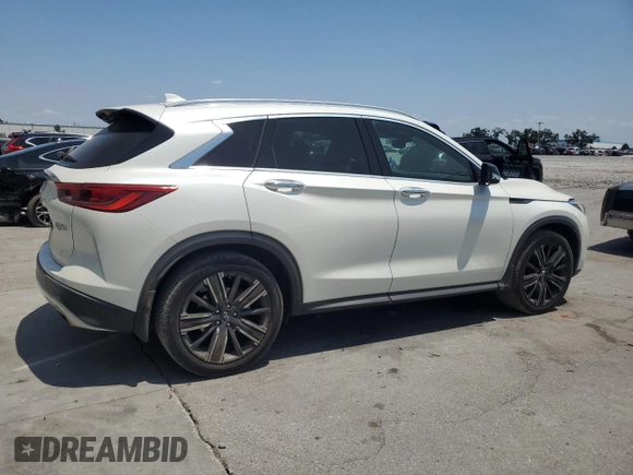 2021 Infiniti QX50 Luxe z VIN 3PCAJ5BA1MF120269, wystawiony jako Copart lot #58156515 z przebiegiem 65 464 mil mil oraz Szkoda całkowita • Salvage title. Historia ofert i sprzedaży dostępna na DreamBid. Obrazek 3.