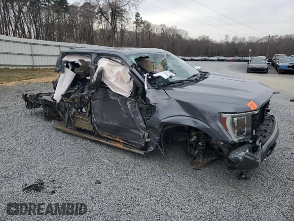 2021 Ford F-150 XL with VIN 1FTFW1E50MFB09712, listed as a Copart auction lot 49047675 with 0 mi miles and Salvage Title. Bid and sale history available at carsss.com. Image 4.