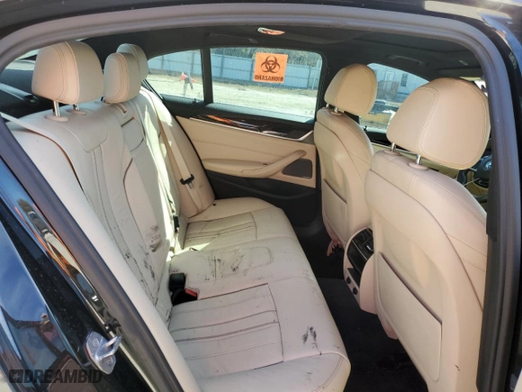 2017 BMW 5 Series 530i with VIN WBAJA5C36HG456105, listed as a Copart auction lot 47242245 with 0 mi miles and Salvage Title. Bid and sale history available at carsss.com. Image 10.