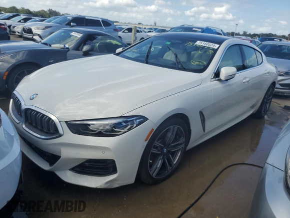 2024 BMW 8 Series 840i with VIN WBAGV2C08RCP56174, listed as a Copart auction lot 75160524 with 0 mi miles and Non Repairable. Bid and sale history available at carsss.com. Image 1.