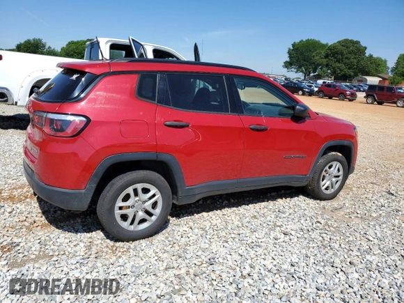 2018 Jeep Compass Sport z VIN 3C4NJDAB6JT101655, wystawiony jako Copart lot #55468205 z przebiegiem 125 766 mil mil oraz Szkoda całkowita • Salvage title. Historia ofert i sprzedaży dostępna na DreamBid. Obrazek 3.