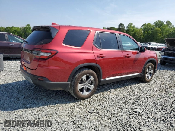 2023 Honda Pilot EX-L with VIN 5FNYG2H40PB003512, listed as a Copart auction lot 55291795 with 17,493 mi miles and Salvage title. Bid and sale history available at DreamBid. Image 3.
