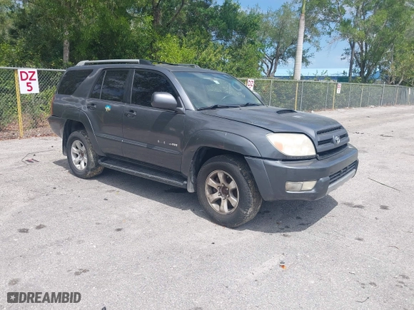 2005 Toyota 4Runner SR5 with VIN JTEBU14R258046817, listed as a IAAI auction lot 41909218 with 96,550 mi miles. Bid and sale history available at carsss.com. Image 1.