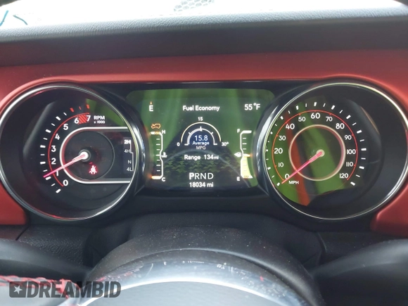 2021 Jeep Wrangler Unlimited Rubicon with VIN 1C4HJXFNXMW560512, listed as a IAAI auction lot 42124812 with 18,034 mi miles and . Bid and sale history available at DreamBid. Image 7.