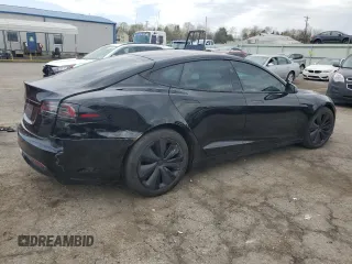 2024 Tesla Model S with VIN 5YJSA1E51RF533876, listed as a Copart auction lot 53081195 with Not provided miles and Salvage title. Bid and sale history available at DreamBid. Image 3.