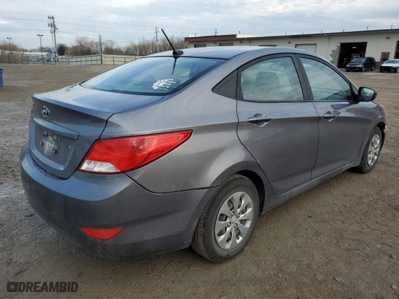 2017 Hyundai Accent SE with VIN KMHCT4AE1HU313886, listed as a Copart auction lot 51102785 with 133,073 mi miles and Salvage Title. Bid and sale history available at carsss.com. Image 3.