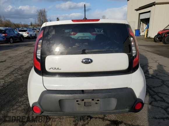 2015 Kia Soul with VIN KNDJN2A22F7221763, listed as a Copart auction lot 47408055 with 101,574 mi miles and Salvage Title. Bid and sale history available at DreamBid. Image 6.