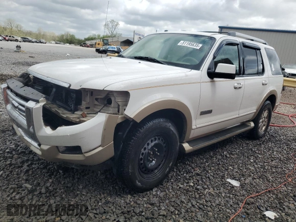 2007 Ford Explorer Eddie Bauer с VIN 1FMEU64E37UA95445, выставлен на аукционе Copart как лот 51195635 с пробегом 256 275 миль миль и Списание • Salvage title. История ставок и продаж доступна на DreamBid. Изображение 1.