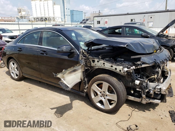 2018 Mercedes-Benz CLA 250 with VIN WDDSJ4GB7JN590910, listed as a Copart auction lot 58680023 with 61,071 mi miles and . Bid and sale history available at DreamBid. Image 4.