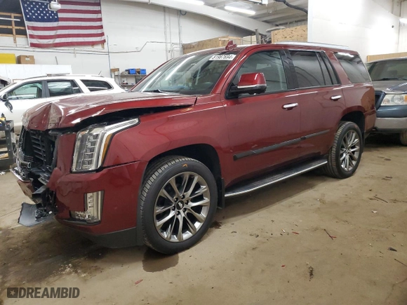 2020 Cadillac Escalade Premium Luxury with VIN 1GYS4CKJ8LR251802, listed as a Copart auction lot 81987694 with 26,210 mi miles and Salvage Title. Bid and sale history available at carsss.com. Image 1.