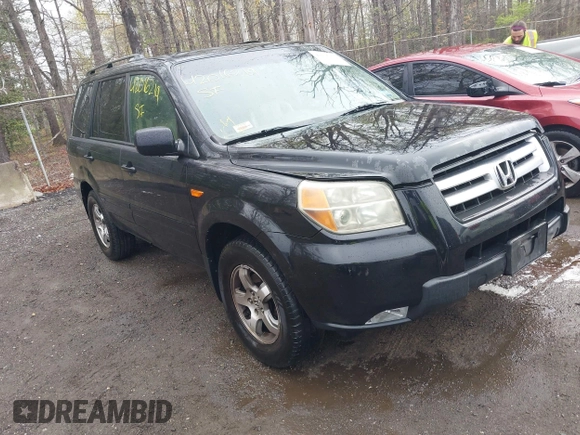 2006 Honda Pilot EX-L with VIN 5FNYF18776B021690, listed as a IAAI auction lot 42016219 with 239,666 mi miles and . Bid and sale history available at DreamBid. Image 1.
