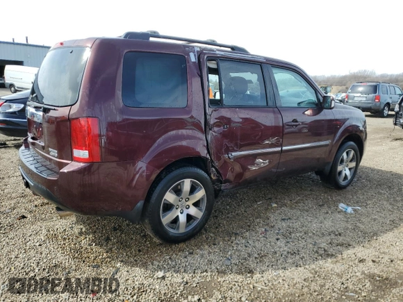 2015 Honda Pilot Touring with VIN 5FNYF4H91FB026824, listed as a Copart auction lot 49471405 with 160,524 mi miles and Salvage Title. Bid and sale history available at DreamBid. Image 3.