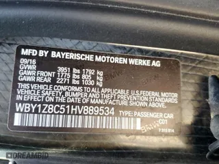 2017 BMW i3 with VIN WBY1Z8C51HV889534, listed as a Copart auction lot 41925985 with 35,229 mi miles and Salvage Title. Bid and sale history available at carsss.com. Image 14.