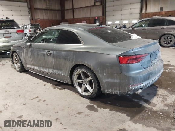 2018 Audi A5 Premium Plus with VIN WAUTNAF50JA011354, listed as a IAAI auction lot 41396659 with 74,936 mi miles and . Bid and sale history available at DreamBid. Image 3.
