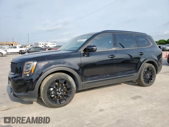 2022 Kia Telluride EX with VIN 5XYP3DHC6NG251537, listed as a Copart auction lot 54061075 with 16,931 mi miles and Salvage Title. Bid and sale history available at carsss.com. Image 1.