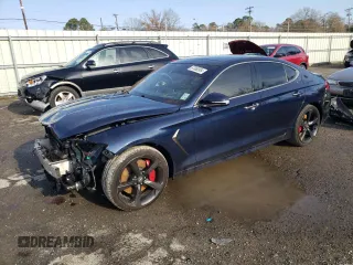 2019 Genesis G70 Advanced z VIN KMTG34LE8KU021082, wystawiony jako Copart lot #87060954 z przebiegiem 67 854 mil mil oraz Szkoda całkowita • Salvage title. Historia ofert i sprzedaży dostępna na DreamBid. Obrazek 1.