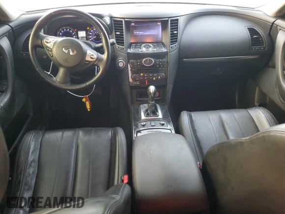 2014 Infiniti QX70 with VIN JN8CS1MU9EM450664, listed as a Copart auction lot 50768775 with 121,566 mi miles and Salvage Title. Bid and sale history available at DreamBid. Image 8.