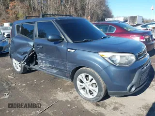 2015 Kia Soul + with VIN KNDJP3A5XF7190501, listed as a IAAI auction lot 41454350 with 114,476 mi miles and . Bid and sale history available at DreamBid. Image 1.