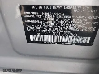 2017 Subaru Forester with VIN JF2SJABC1HH577623, listed as a IAAI auction lot 42061596 with 67,900 mi miles. Bid and sale history available at carsss.com. Image 9.